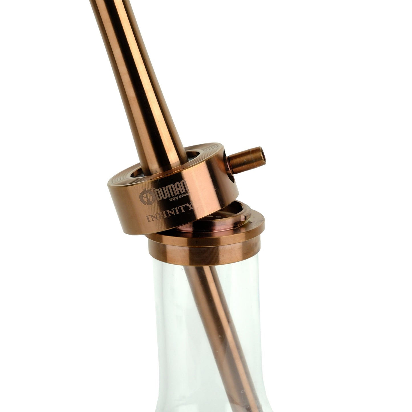 Oduman Infinity Hookah Bronze Body Clear Glass