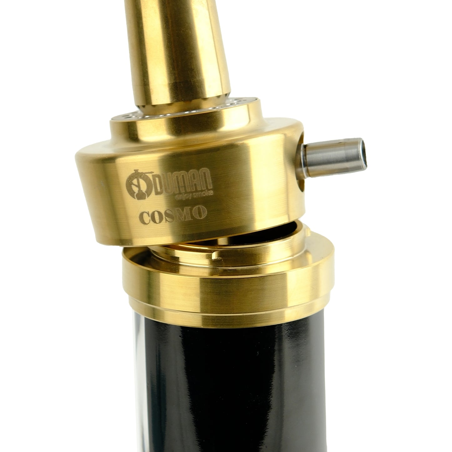 Oduman Cosmo Hookah Gold Body Black Glass