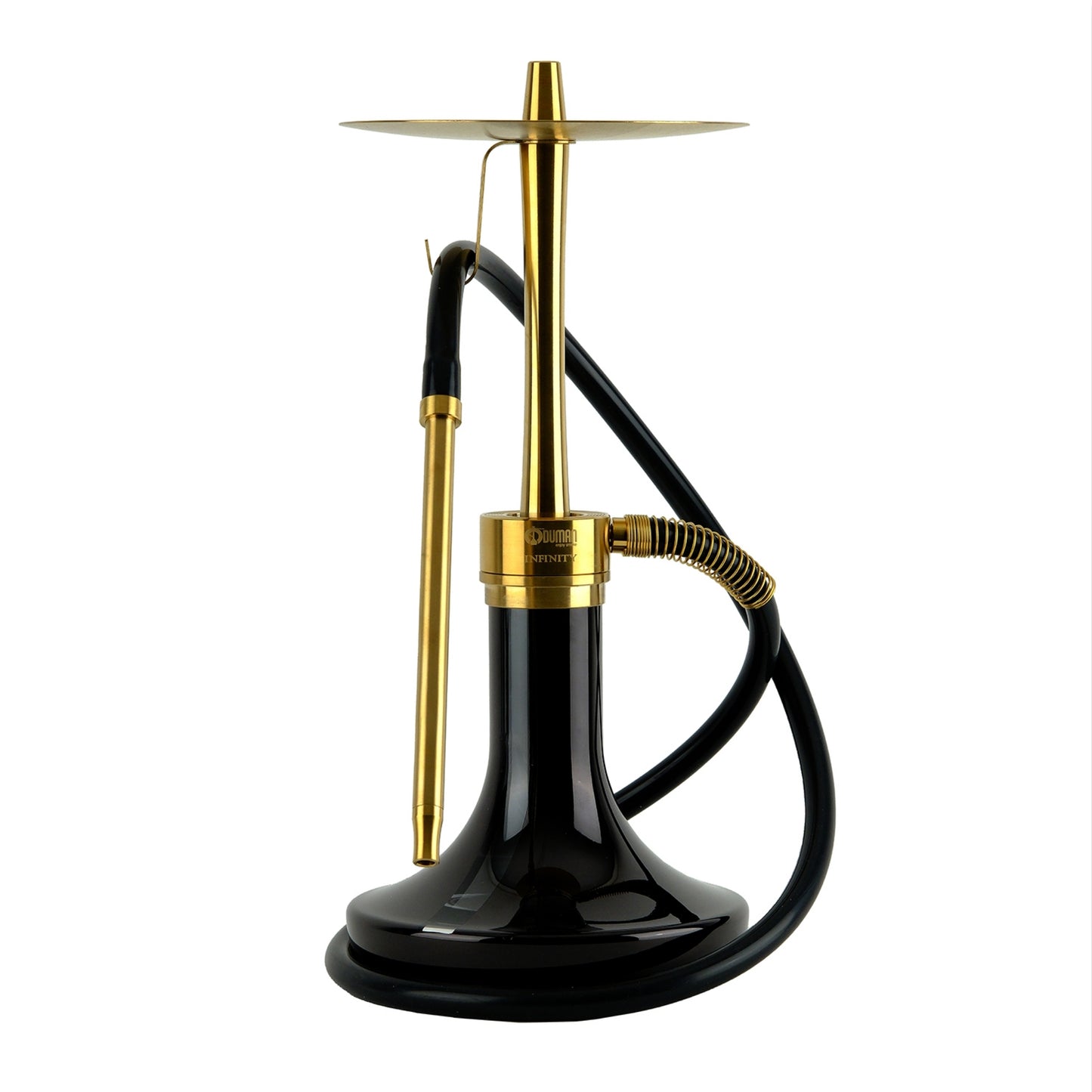 Oduman Infinity Hookah Gold Body Black Glass