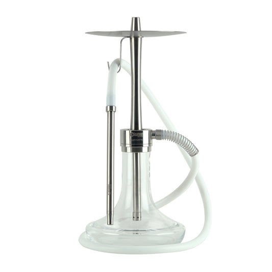 Oduman Infinity Hookah Silver Body Clear Glass
