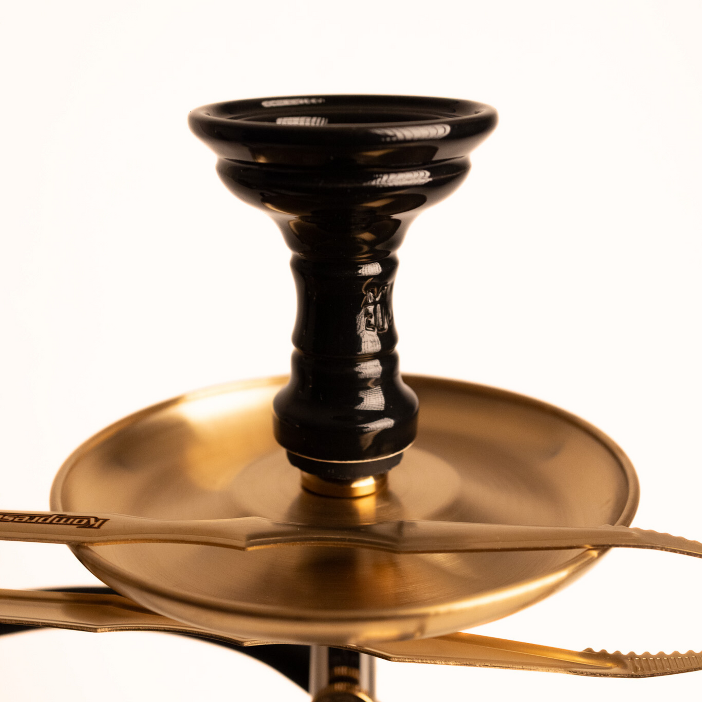 E38 Kompressor Plus Gold Hookah - Stainless Steel & Titanium Fusion
