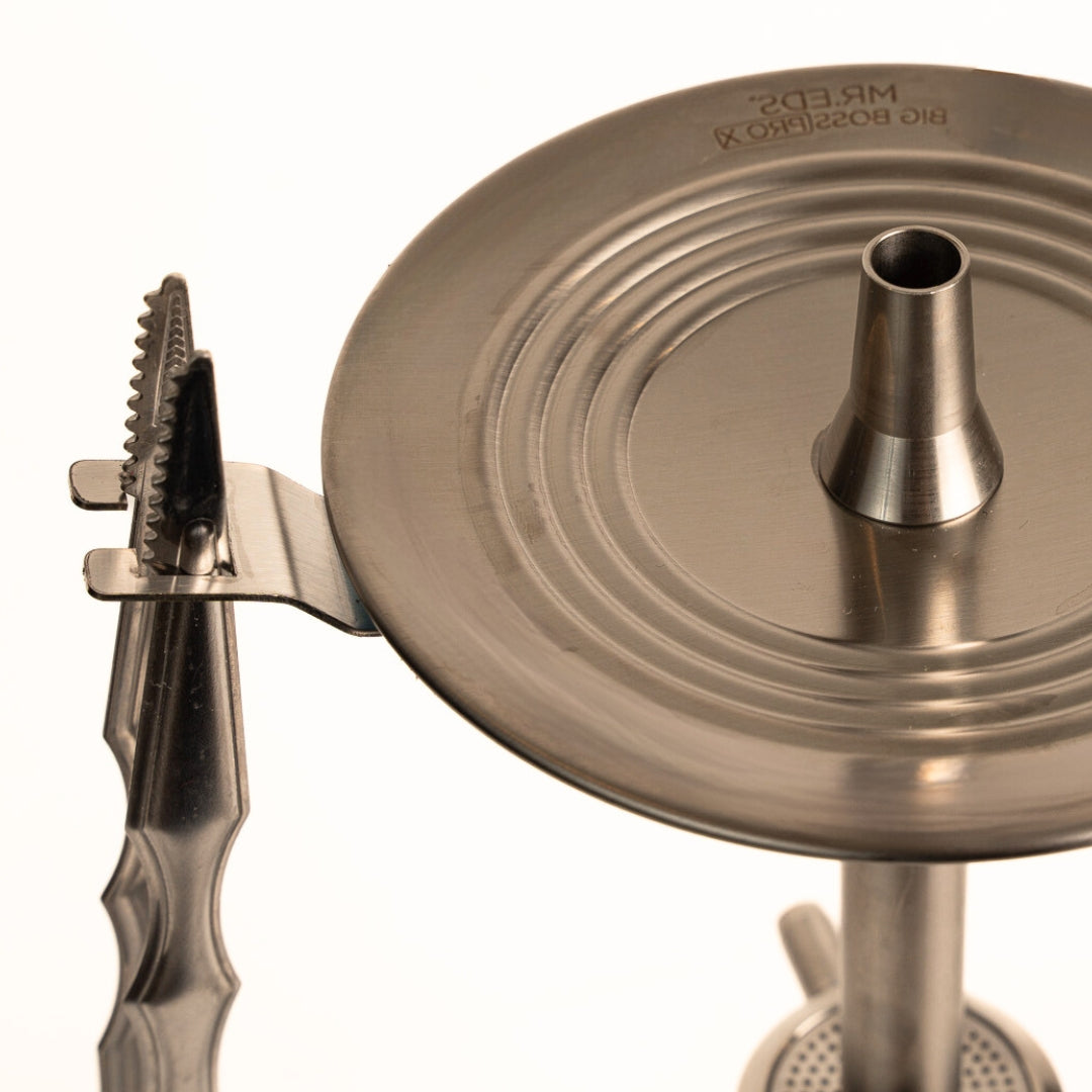 Mr.Eds E24 Big Boss Pro X Hookah Set - Stainless Steel Elegance