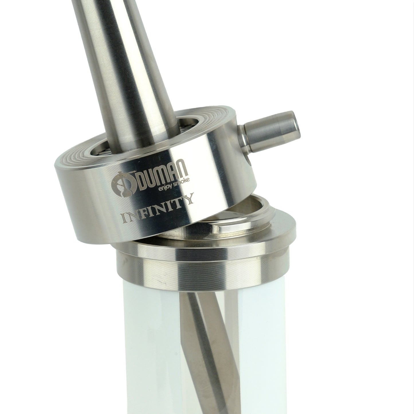 Oduman Infinity Hookah Silver Body Silver Glass