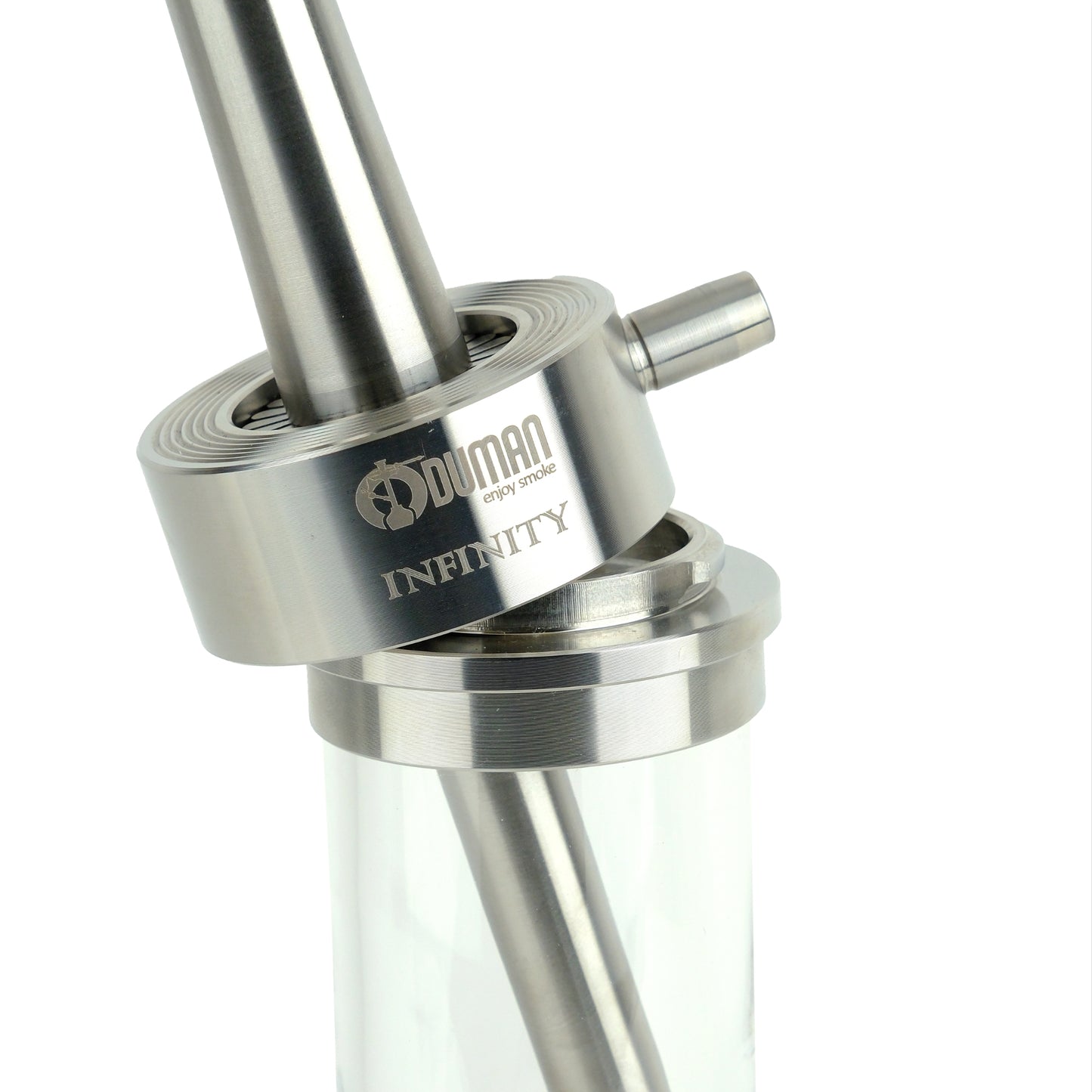 Oduman Infinity Hookah Silver Body Silver Glass