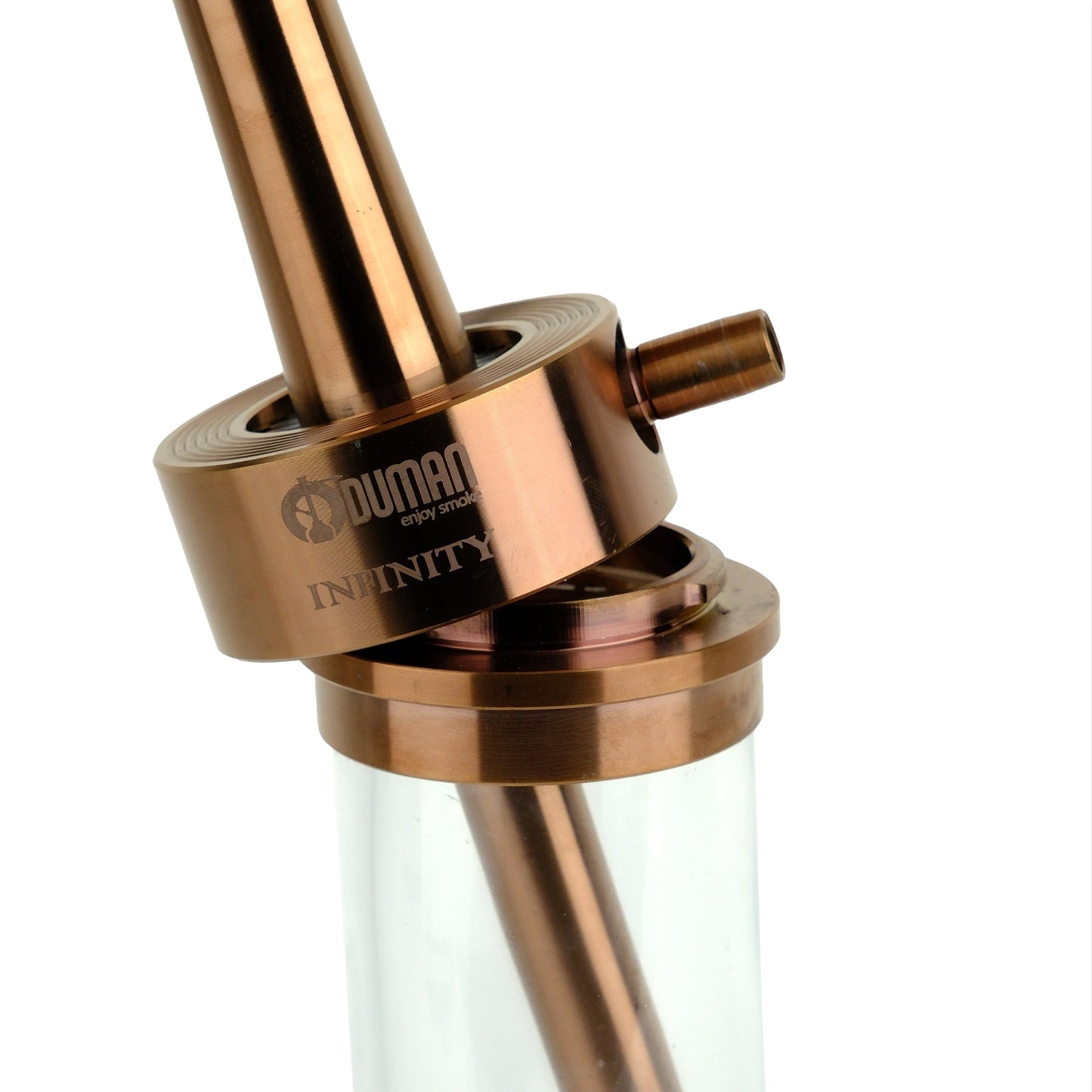 Oduman Infinity Hookah Bronze Body Clear Glass