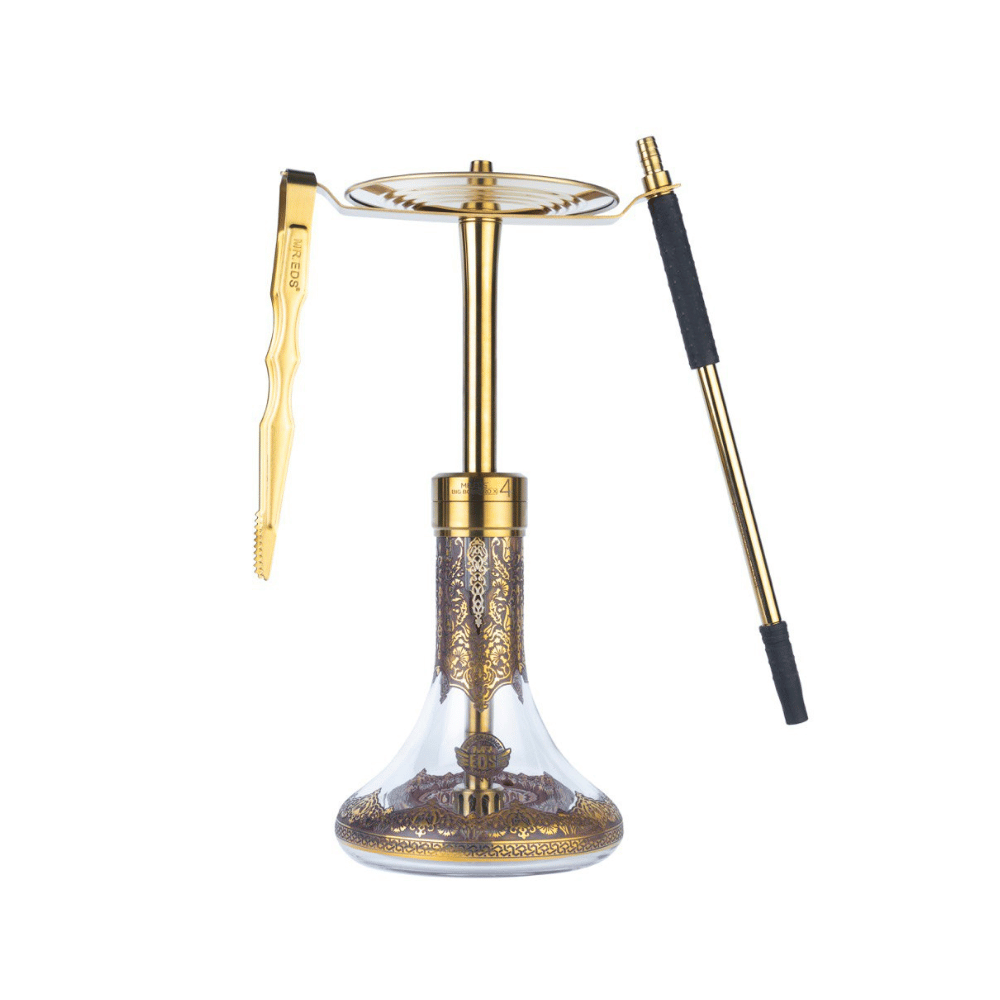 Mr.Eds E24 Big Boss Pro X4 Collection Gold - Ultimate Stainless Steel Hookah Set