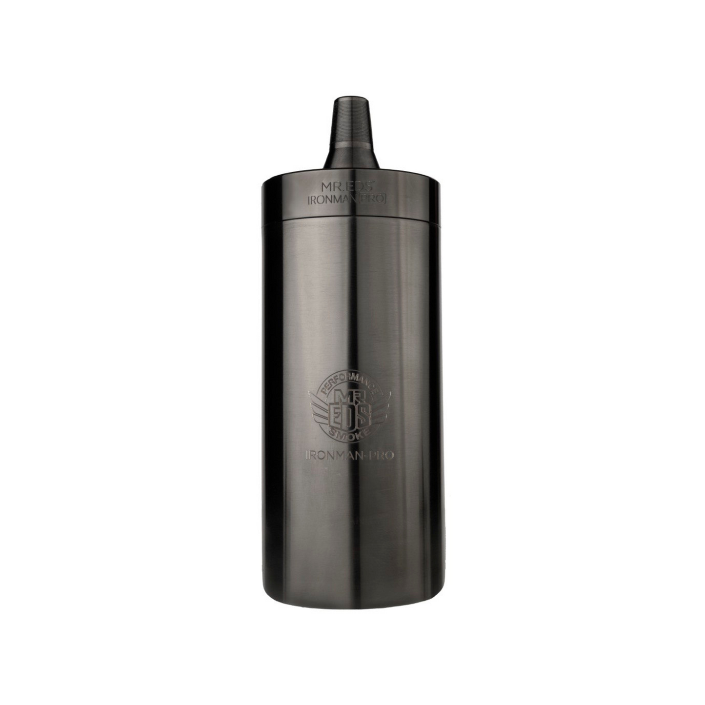 Mr.Eds E50 Iron Man Pro Black Hookah Set - Full Stainless Steel Elegance