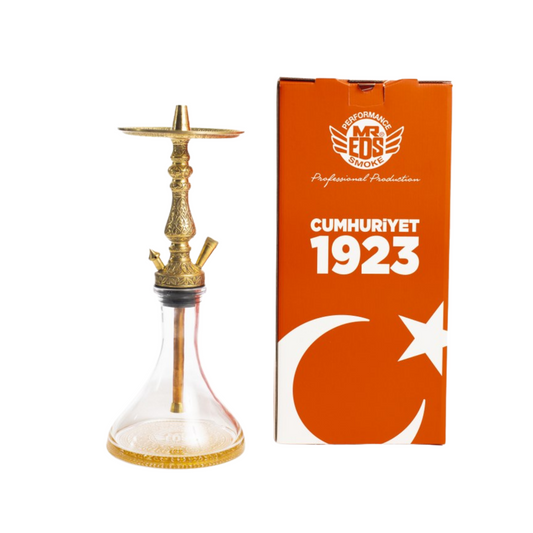 Mr.Eds E54 Cumhuriyet 1923 Hookah Set - Special Cast Brass Elegance