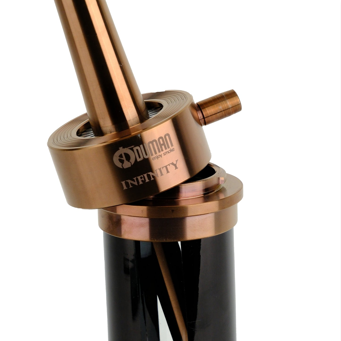 Oduman Infinity Hookah Bronze Body Black Glass