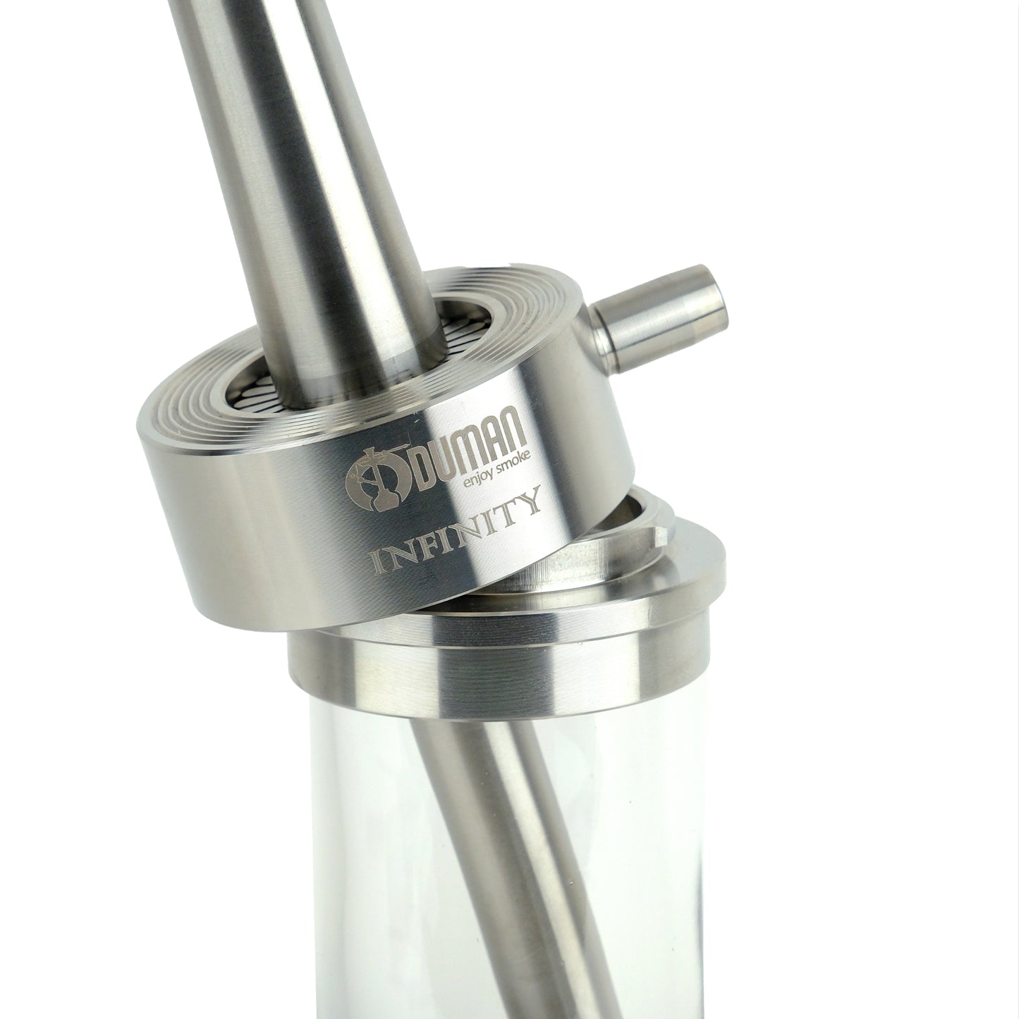 Oduman Infinity Hookah Silver Body Silver Glass