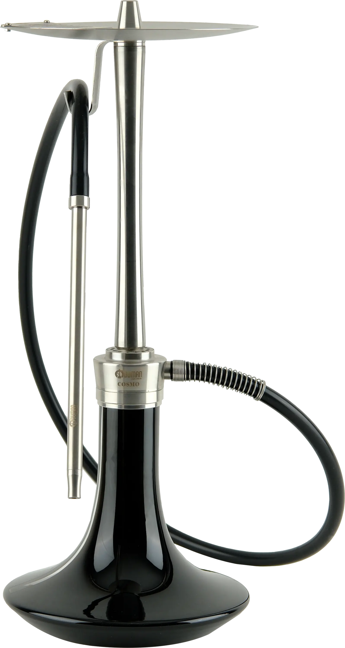 Oduman Cosmo Hookah Silver Body Black Glass