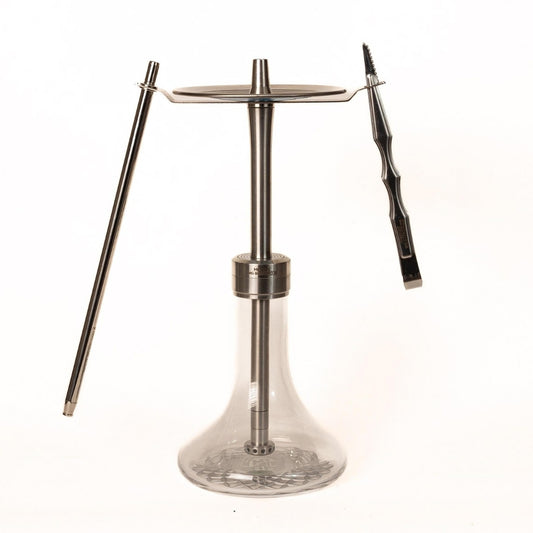 Mr.Eds E24 Big Boss Pro X Hookah Set - Stainless Steel Elegance