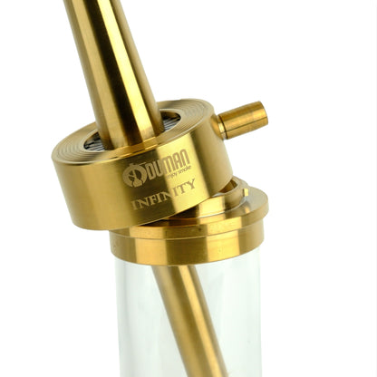 Oduman Infinity Hookah Gold Body Clear Glass