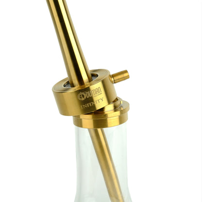 Oduman Infinity Hookah Gold Body Clear Glass