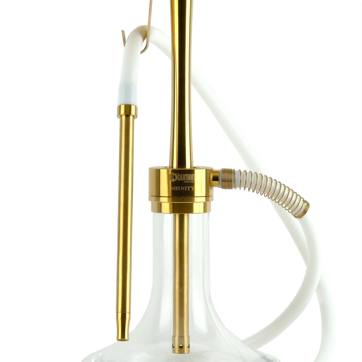 Oduman Infinity Hookah Gold Body Clear Glass