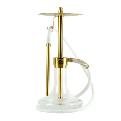 Oduman Infinity Hookah Gold Body Clear Glass