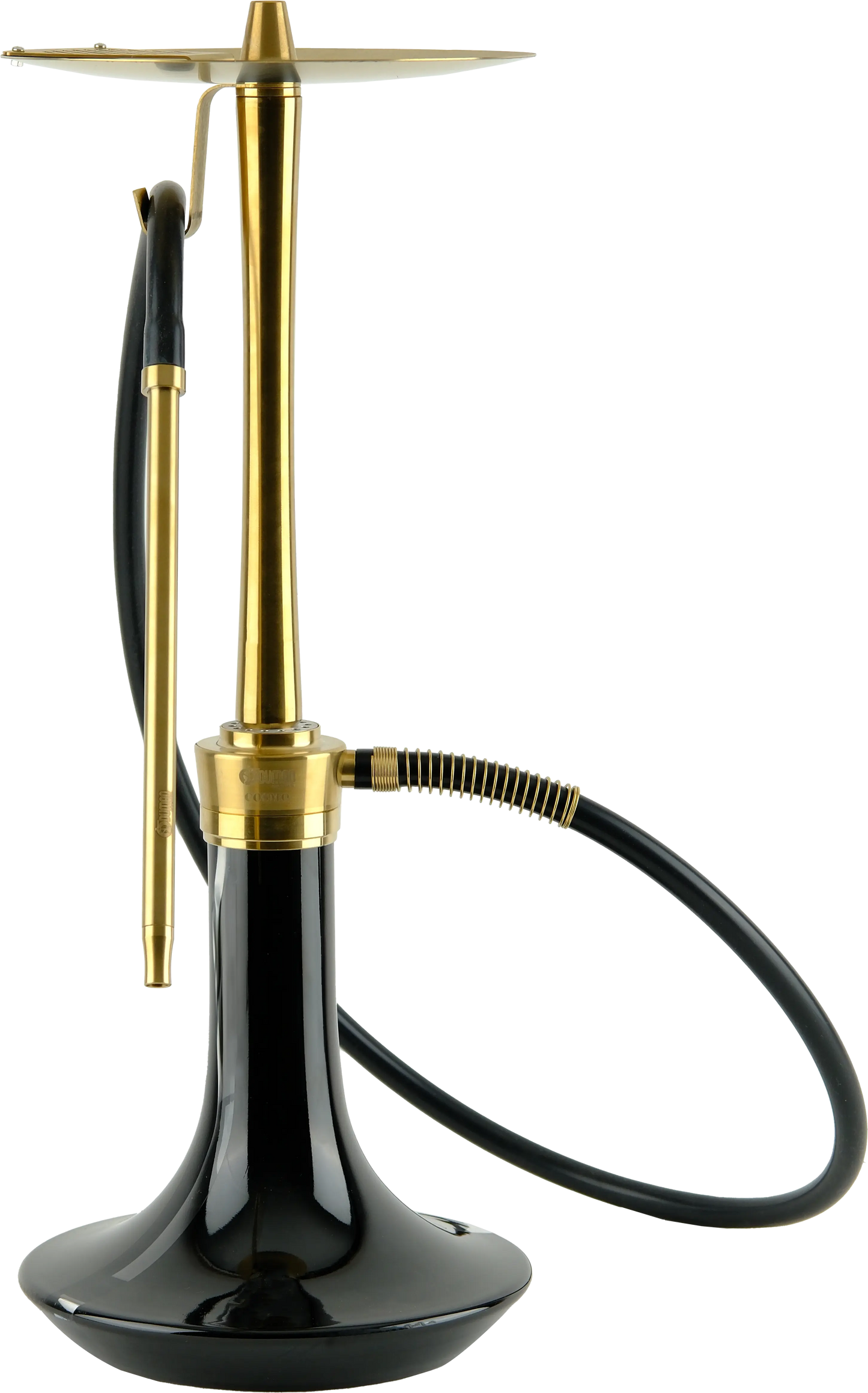 Oduman Cosmo Hookah Gold Body Black Glass